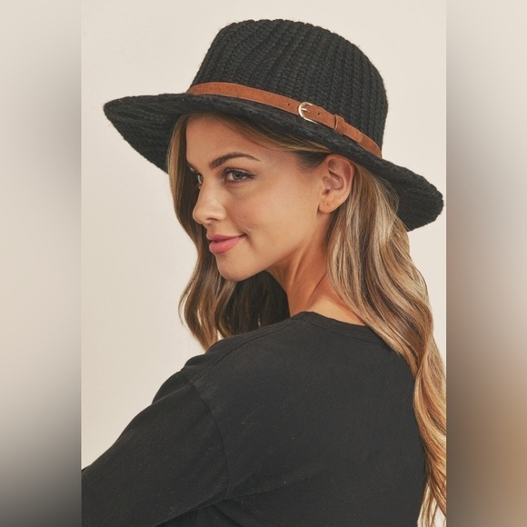 Cute!! Cute!! Oversized Knit Fedoras - Picture 2 of 7